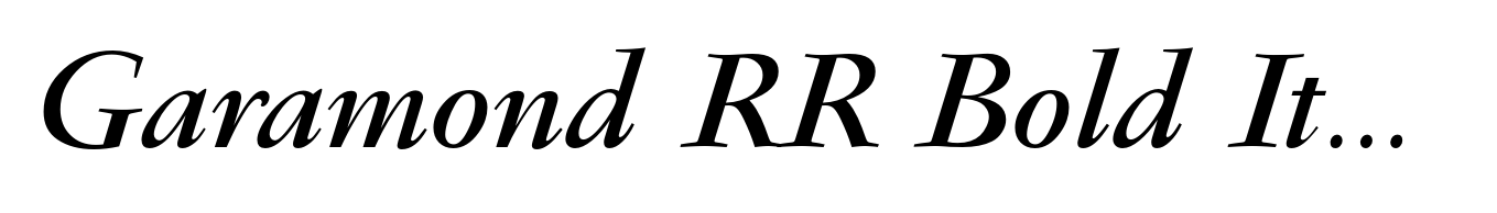 Garamond RR Bold Italic